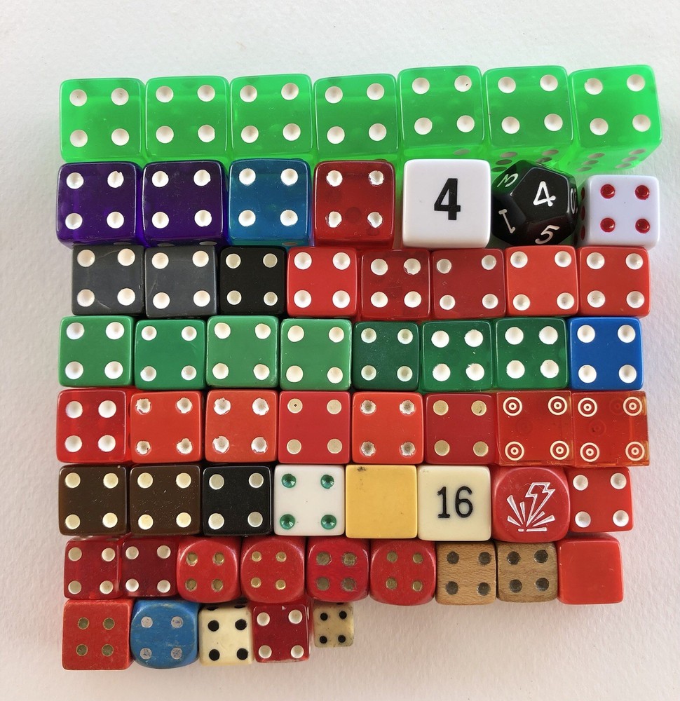 Vintage Dice Lot 60 Pieces