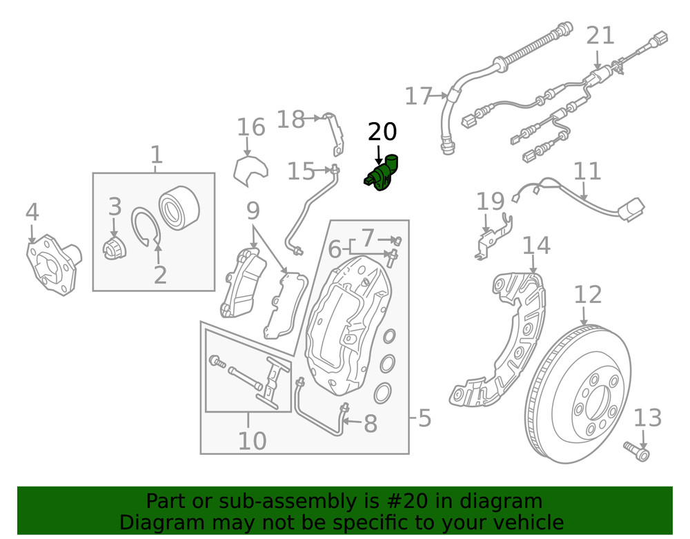 Genuine Audi ABS Sensor WHT-005-651-A