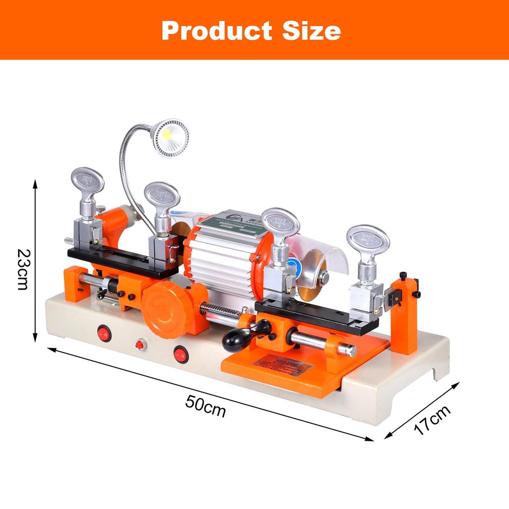 Multifunctional 2 Head Key Duplicating Machine Key Cutter Copier Locksmith Tool