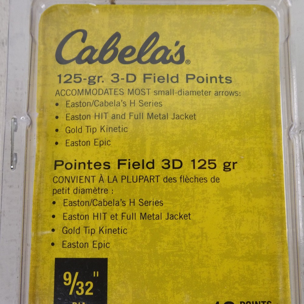 Cabela's 125-gr. 9/32" Diameter 3-D Field Points for Arrows 12 Points
