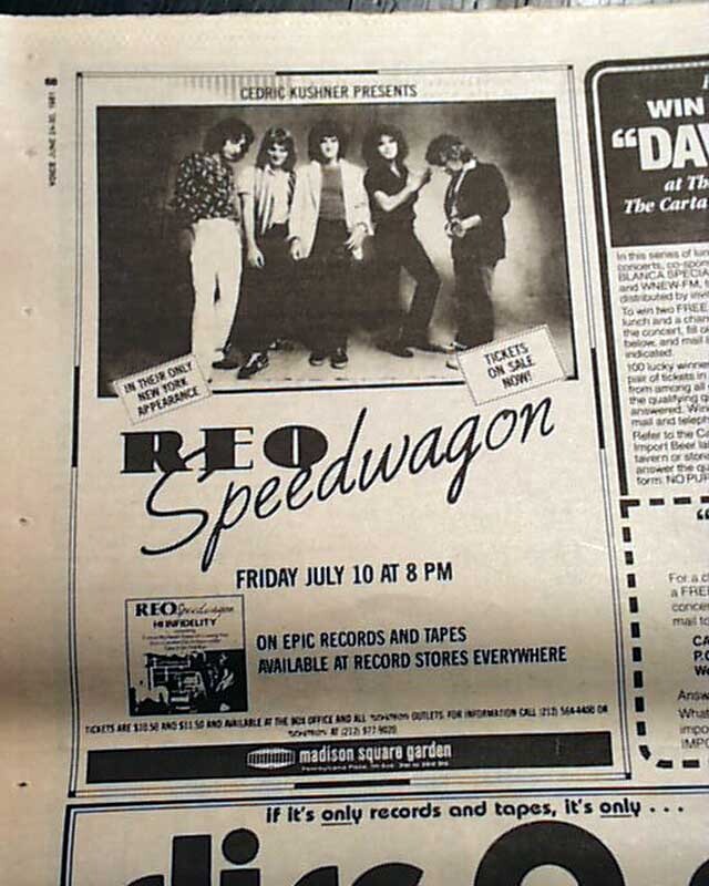 DRAGONSLAYER James Bond & STRIPES Opening Day - Tom Petty 1981 Advertisements