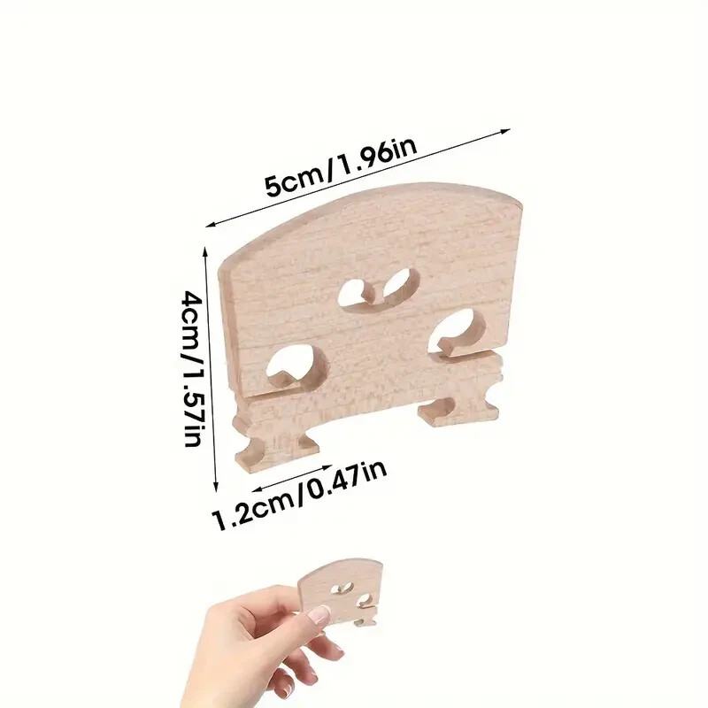 Premium Maple Violin Bridges for 4/4 Size - Durable, Precision-Cut Replacement