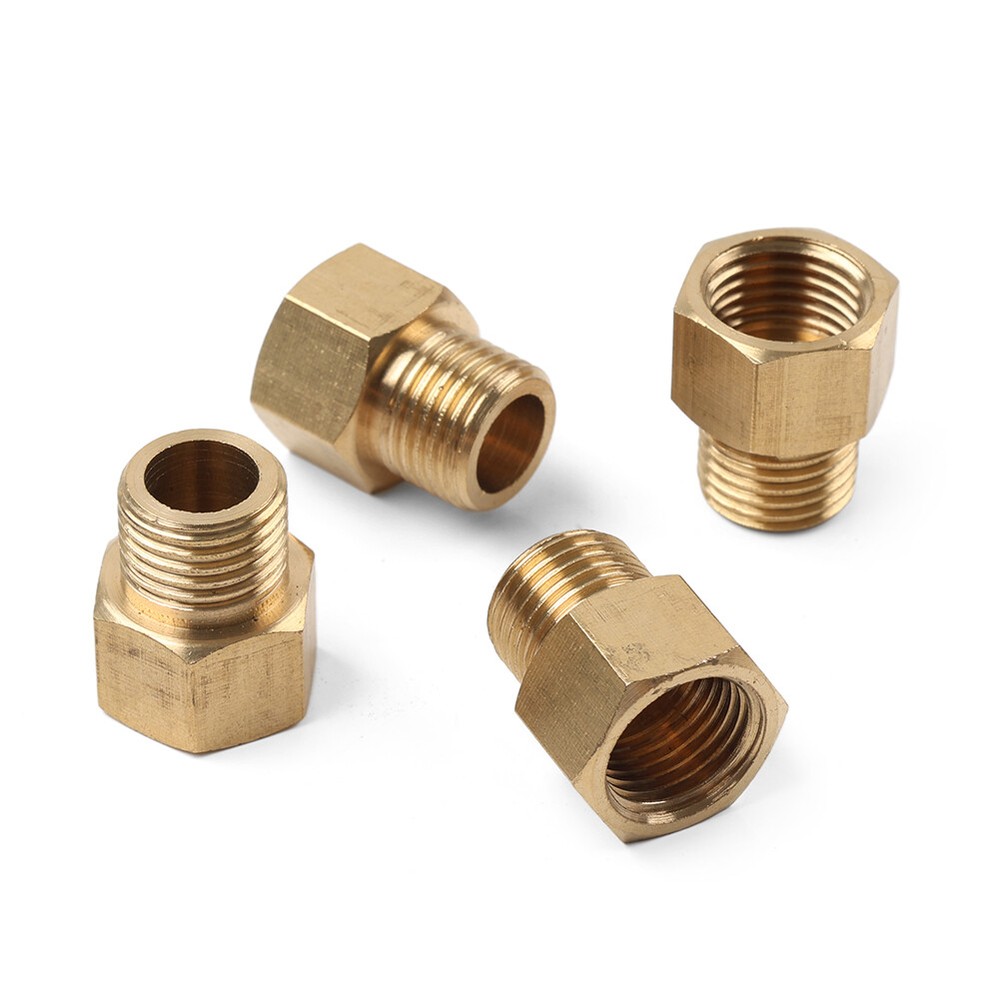 4pcs Brass Pipe Fitting G1/4 Adapter Connector Hex Coupling