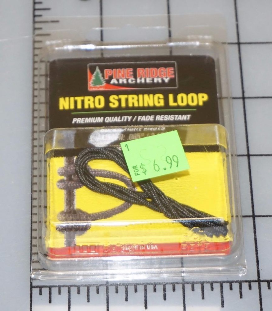 Pine Ridge Archery Nitro String Loop - 5 inch Piece (3/pkg) - Black NIP!