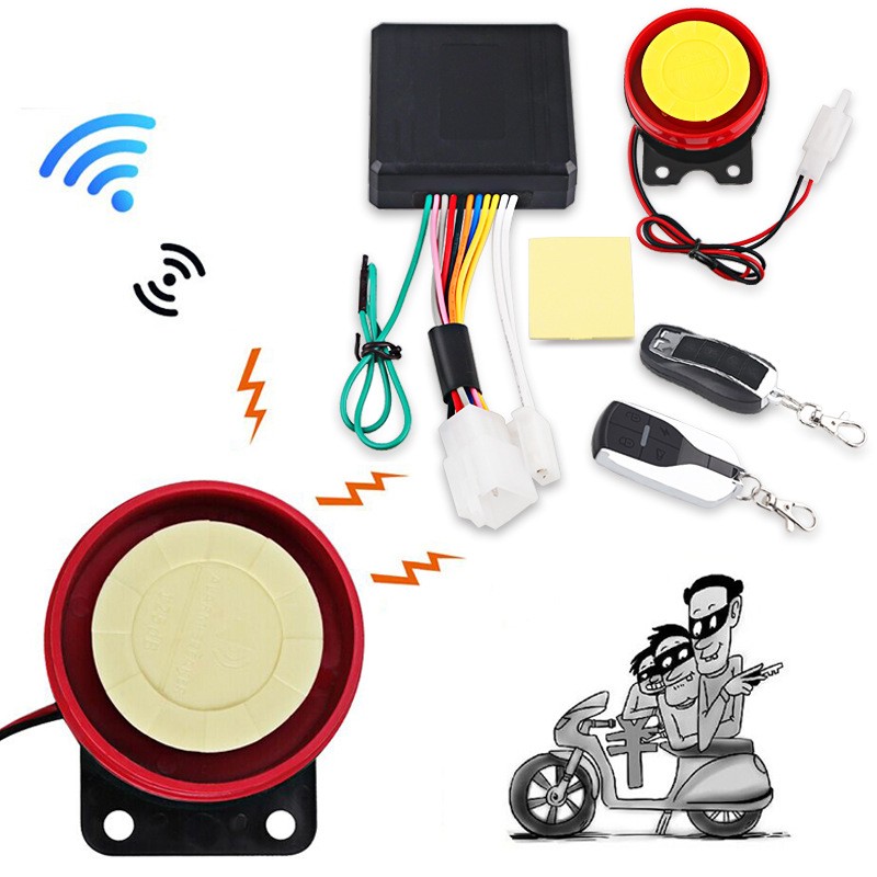 Security Alarm System Anti-Theft Remote Control Engine Start Motorcycle Scooter-