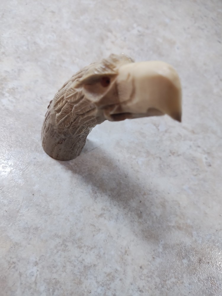 Antler Carving Eagle Head Knife Handle Blank A4