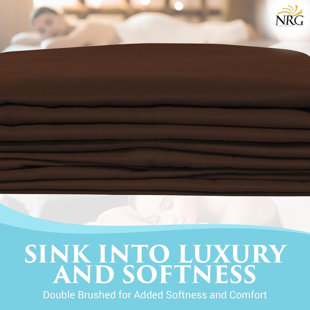 Premium Microfiber 3 Piece Massage Sheet Set by - Includes Massage Table Flat...