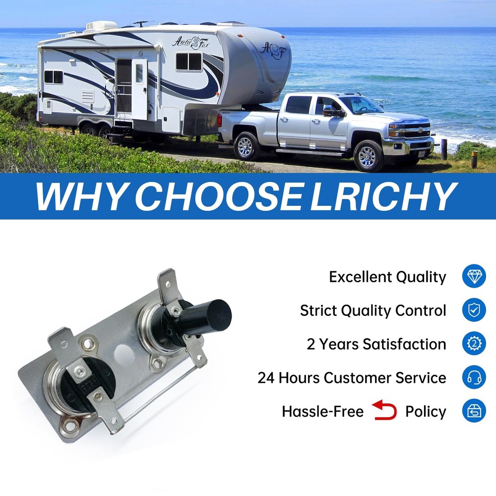 Lrichy 232282 Thermostat and E.C.O Switch Parts 12 V.D.C. T-STAT Silver