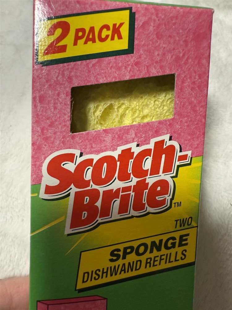 VINTAGE SCOTCH BRITE 2 PACK SPONGE DISHWAND REFILL