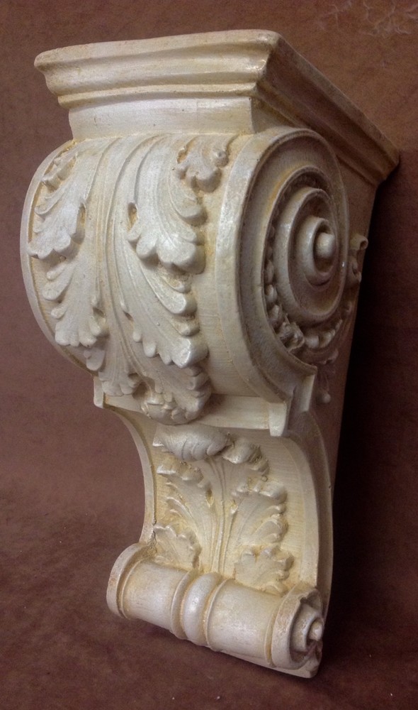 Pair Shelf Acanthus leaf Wall Corbel Sconce Bracket Architectural Accent