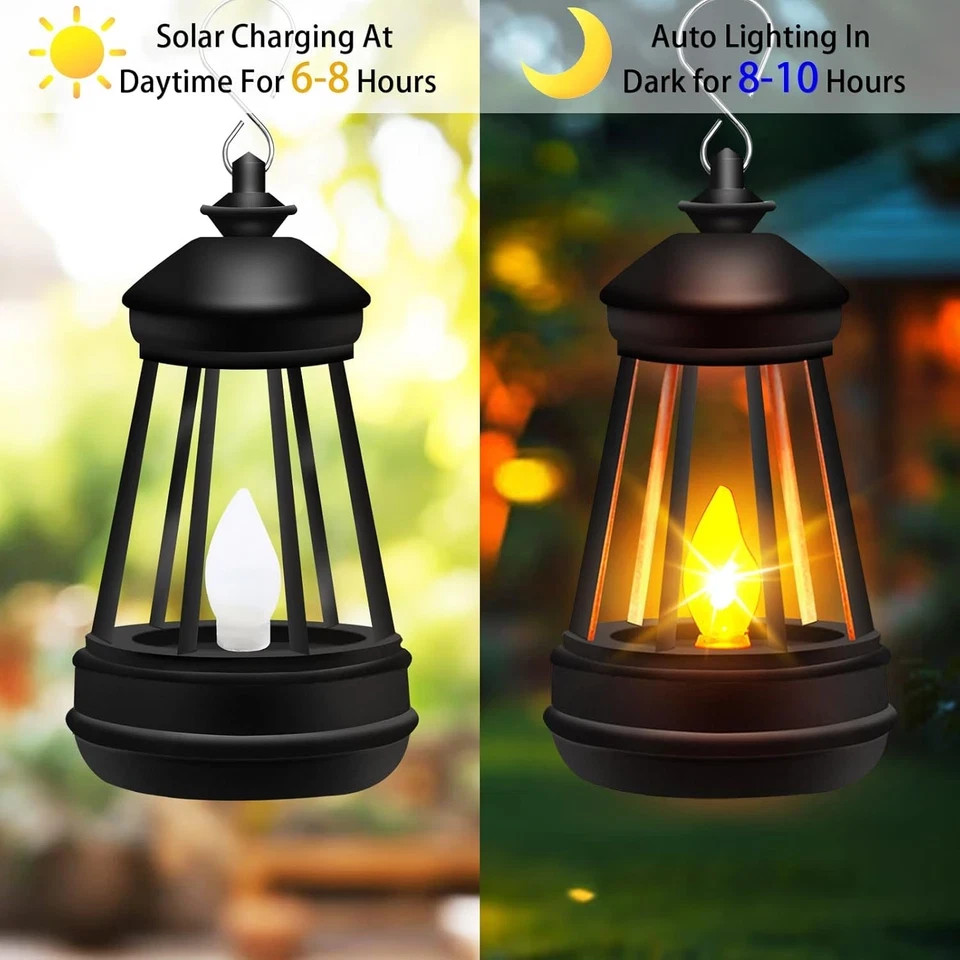 Mini Solar Lantern Lights Replacement for Outdoor Statue, Small Hanging Lantern