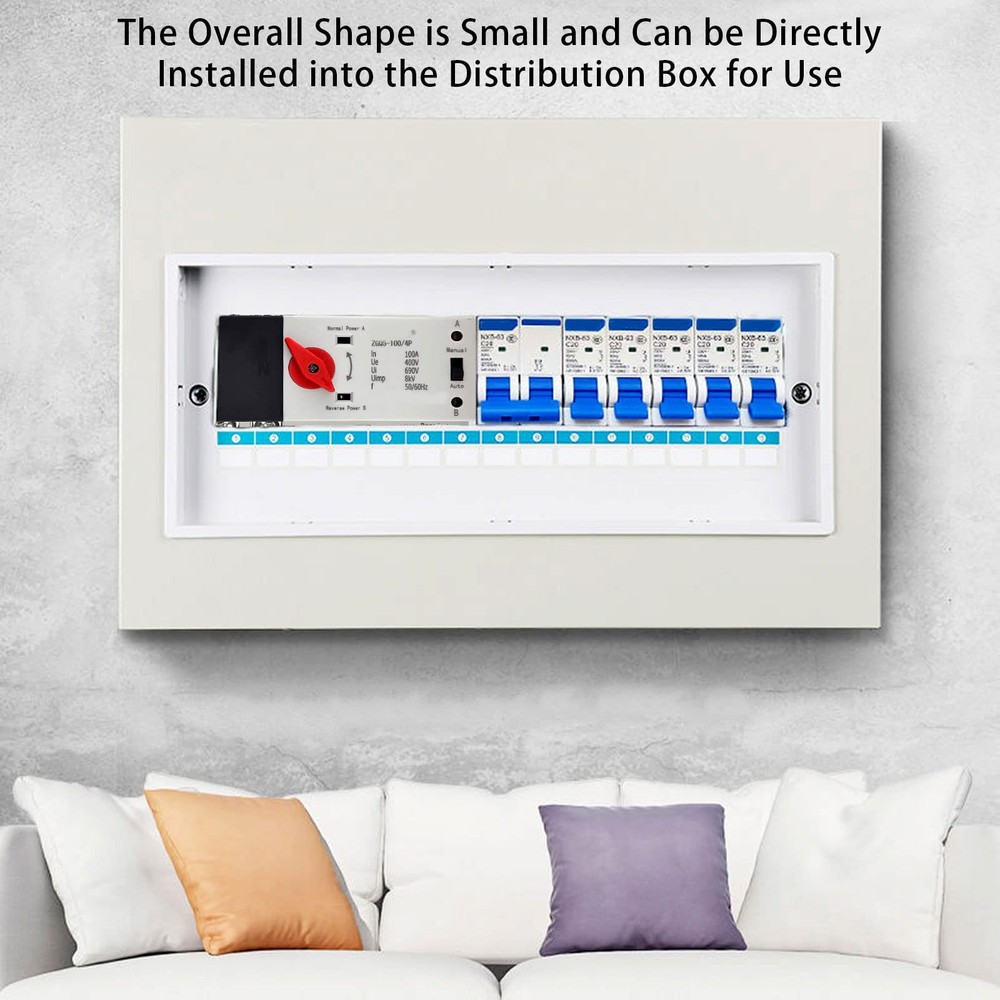 Dual Power Automatic Transfer Switch 4P 100A 220V Electronic Changeover