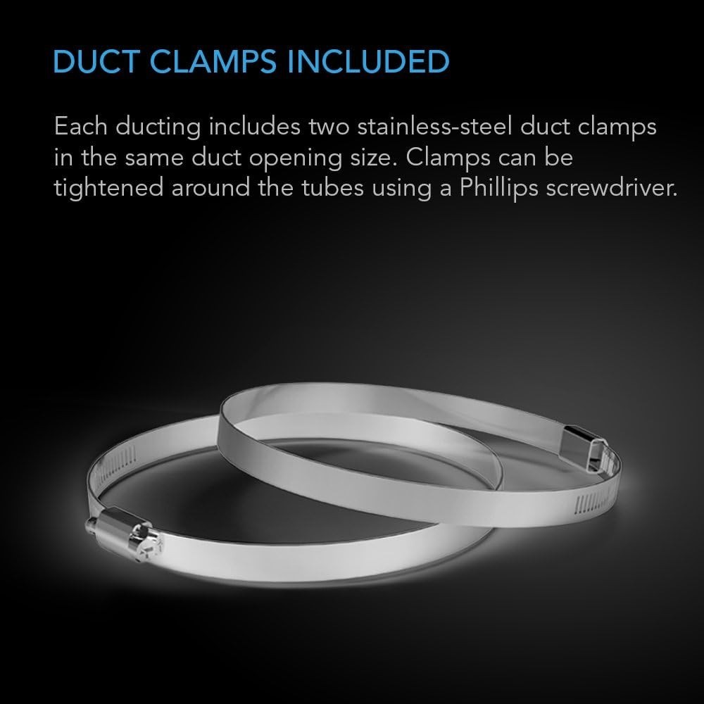 6" Aluminum Ducting, 25ft Long, Heavy-Duty
