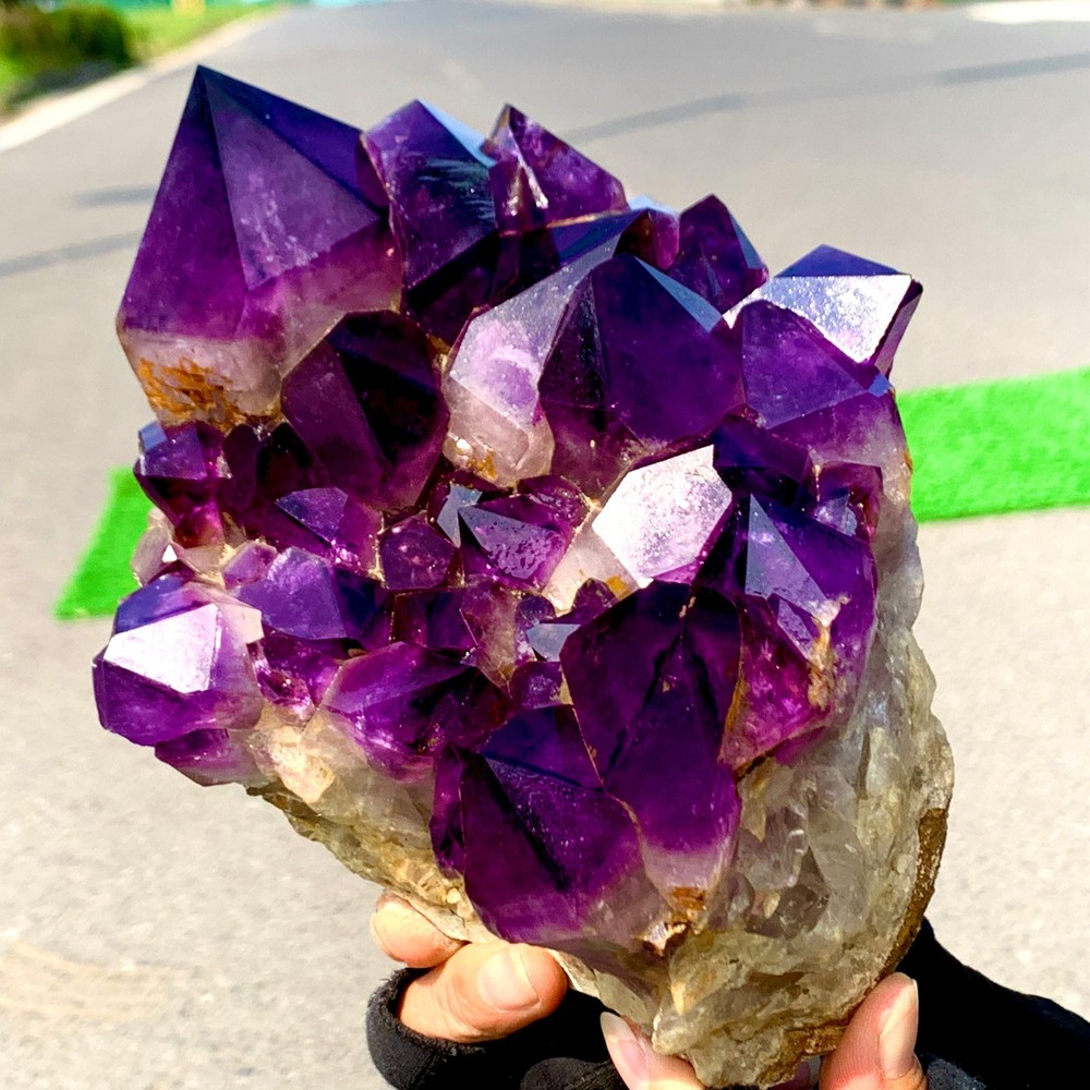 4.6LB Natural Amethyst geode quartz clustercrystal specimen Healing