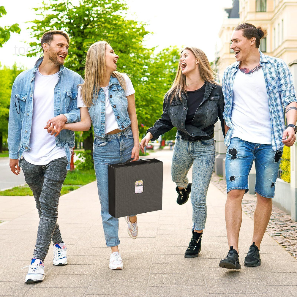 3200+ Trading Card Storage Box with Commander Display, 4 3200+, Black & Grey