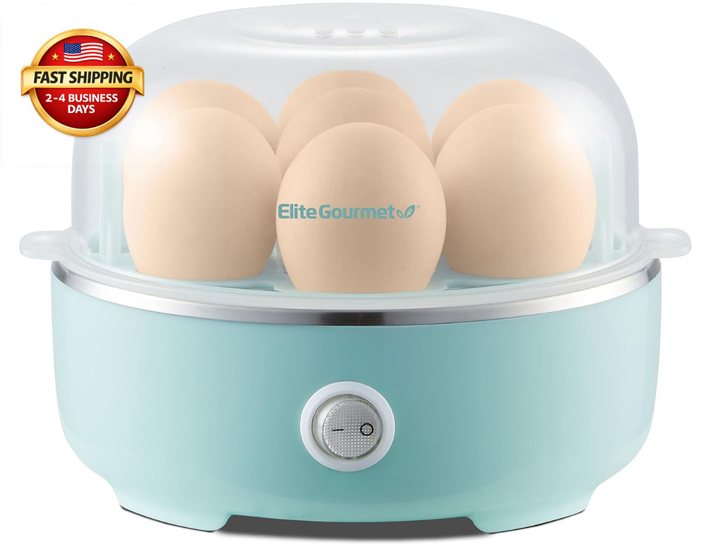 Easy Egg Cooker Electric 7-Egg Capacity, Soft, Medium, Hard-Boiled Egg Cooker