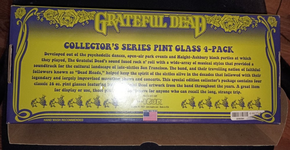 Grateful Dead Collector's Series 4 Pack Pint Glasses
