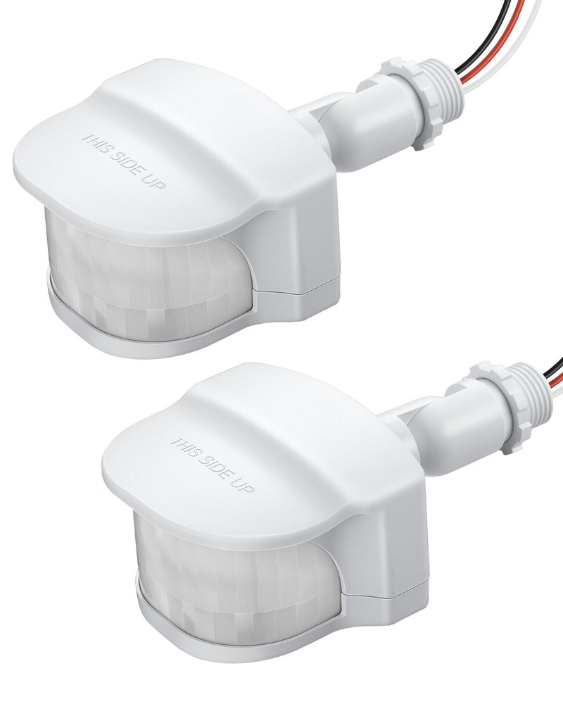 EDISHINE 2Pack 240° Motion Sensor,Replacement Motion Detector 3 Modes PIR Motion