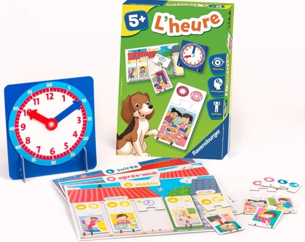 Ravensburger - Educational game - Time / L'heure - Learning game in french