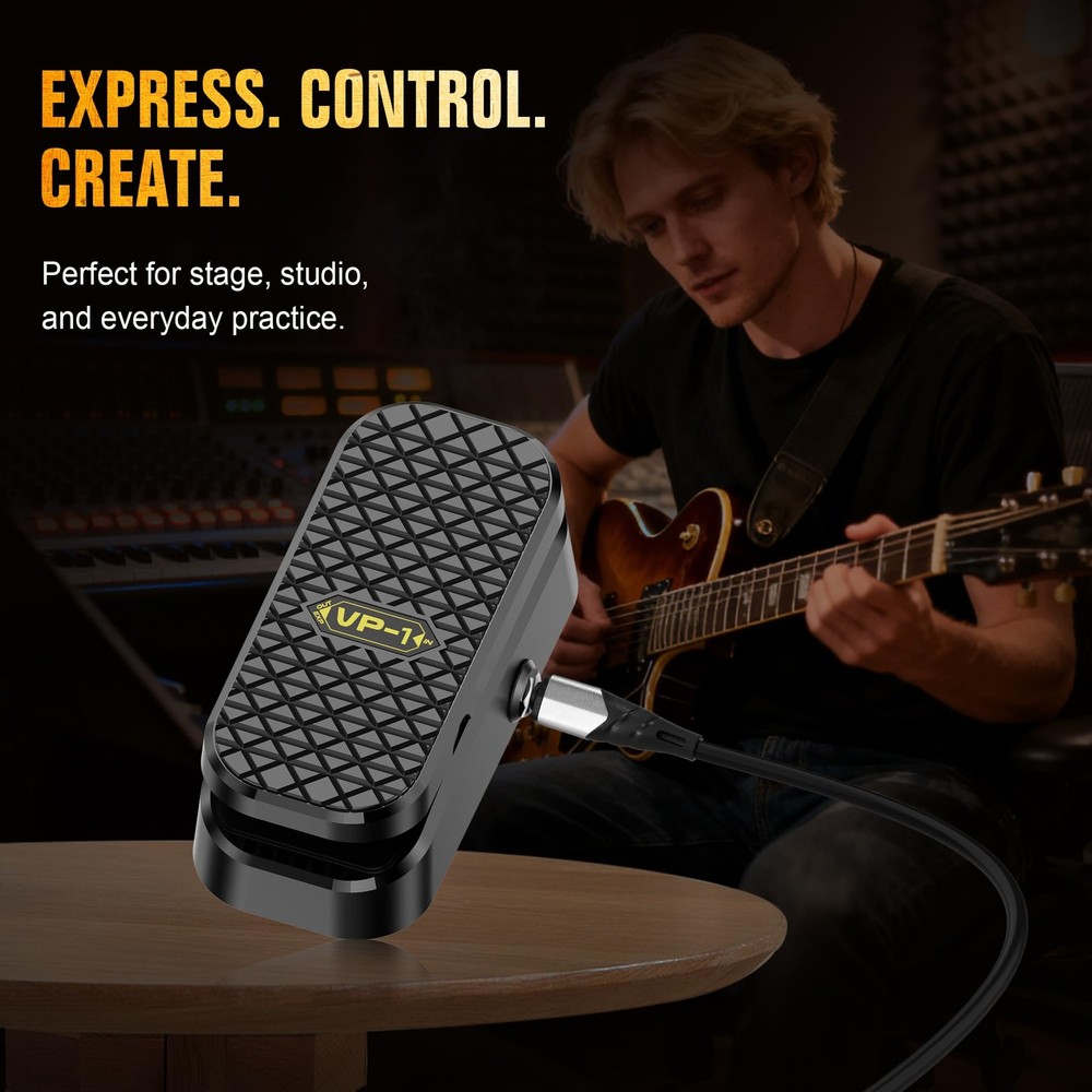 Volume & Expression Pedal for Electric Guitar, Dual-Function Passive Foot Con...