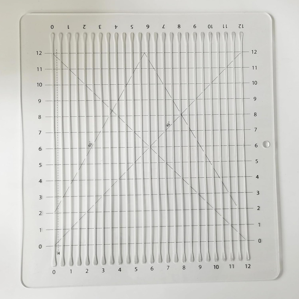 12x12" Shape Cut Ruler for Precise Quilting and Sewing Fabric Cutting