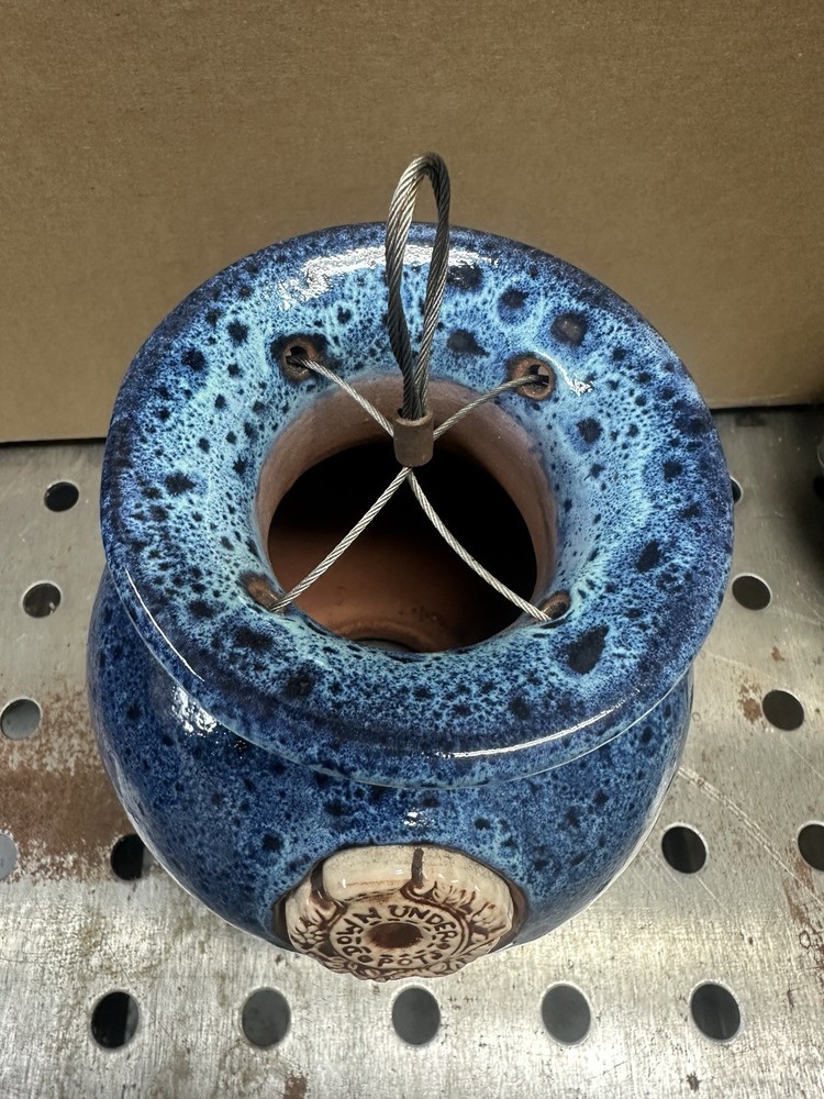 Down Under Pot 8” Terracotta Blue