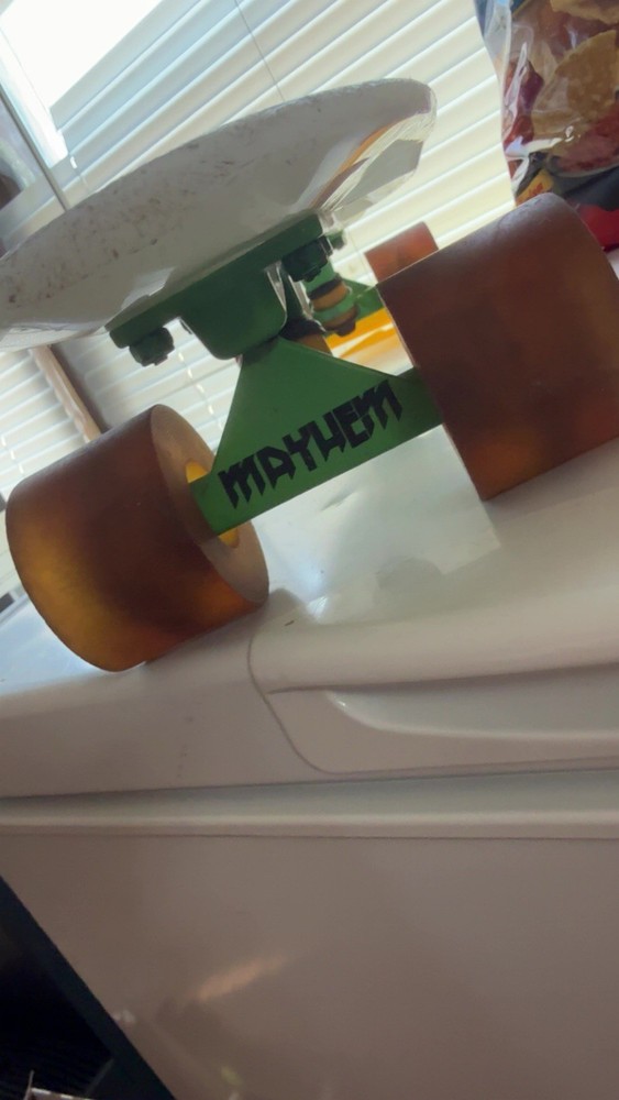 Mayhem White pennyboard with LED Light-Up Wheels