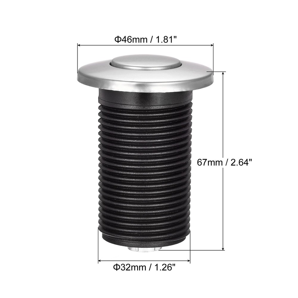 Garbage Disposal Air Button Switch 32mm Self-locking Slide