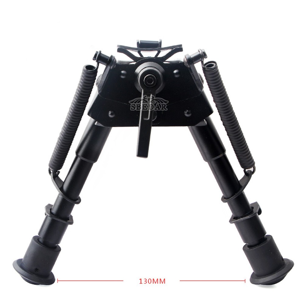 Pivot / Rotating Rifle Bipod Adjustable Leg Spring Return for Hunting Shooting