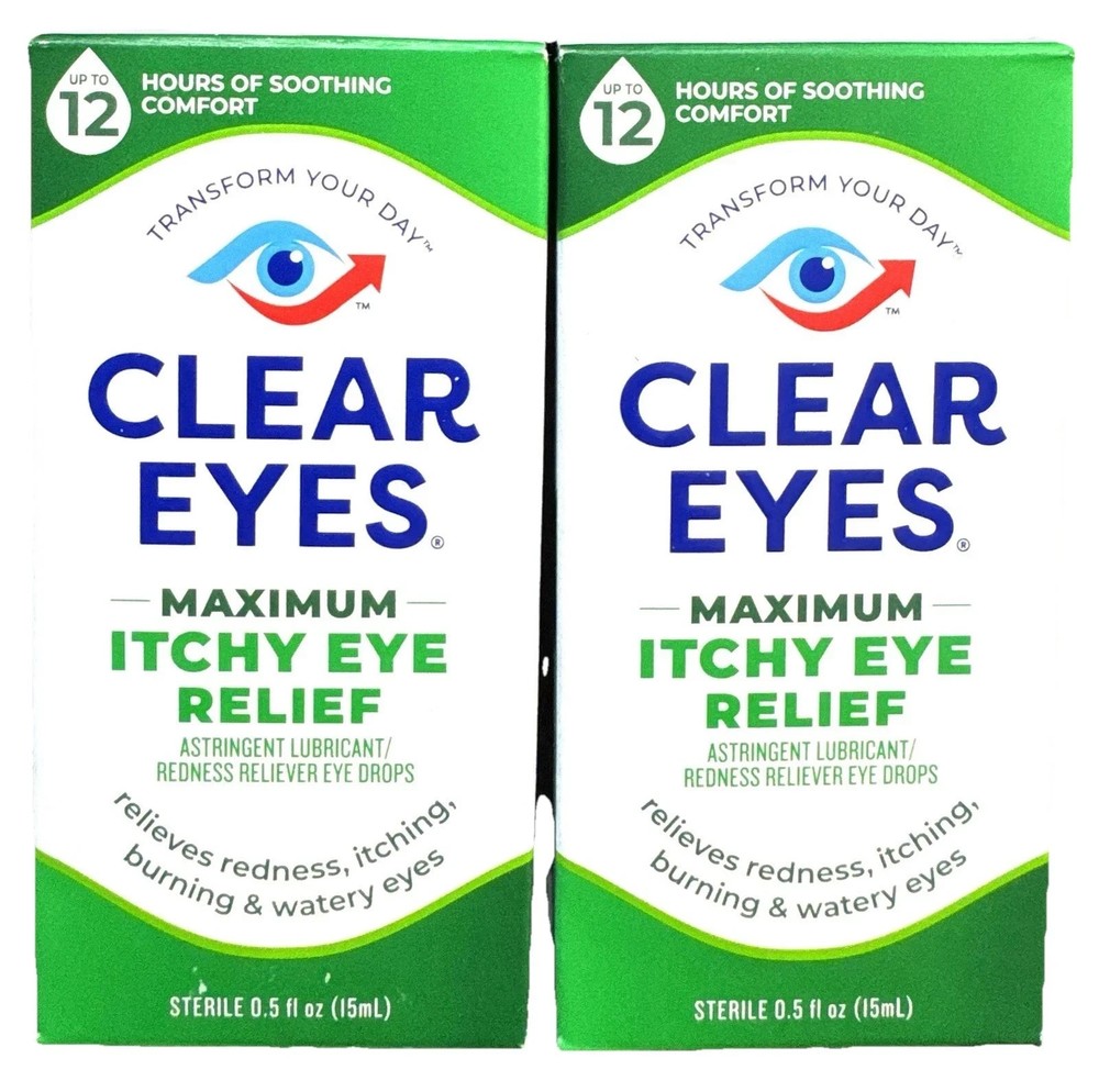 2 clear eyes max itch relief 0.5oz ea