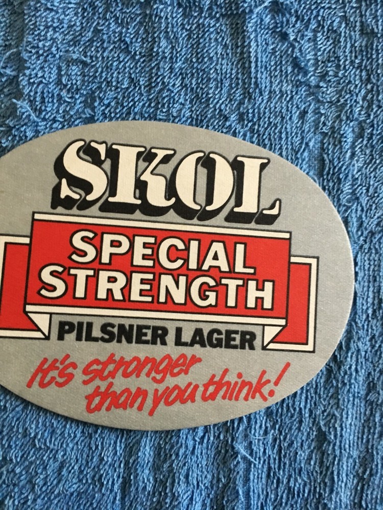 Skol special strength coaster beer