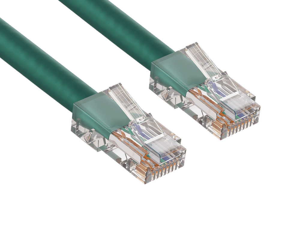5ft Cat6 UTP Non-Booted Ethernet Network Patch Cable 24AWG Bare Copper, Green