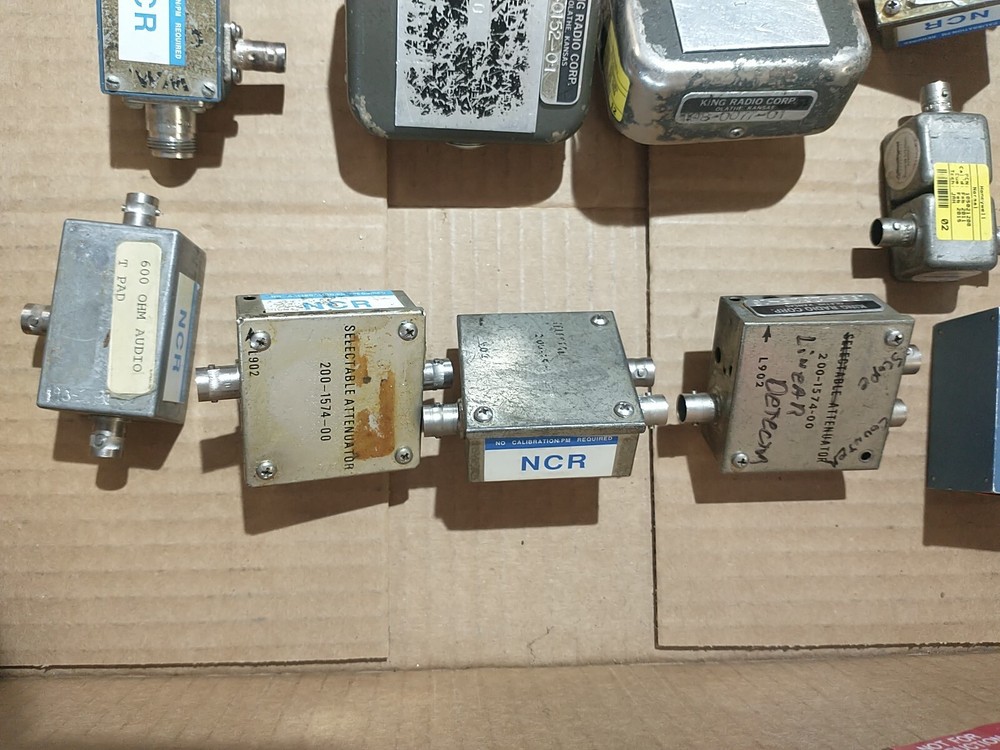Lot of (10) Variable Attenuators And Testing Connection Blocks