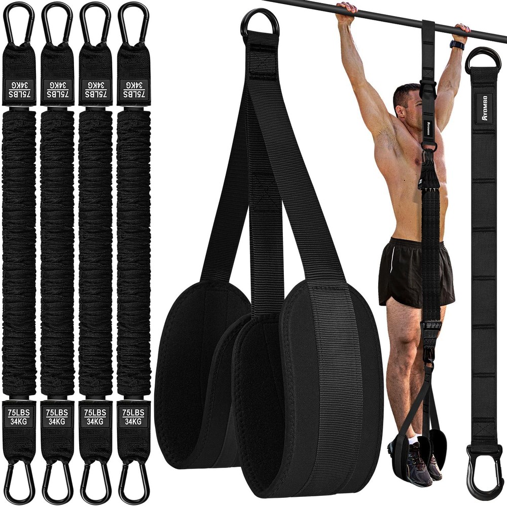 Ayombo Pull Up Assistance Bands, Bands 1-Black