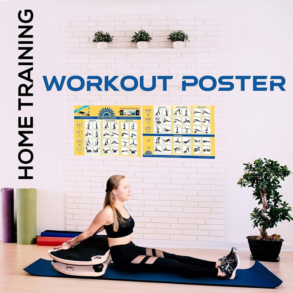Essential Vibrational Exercise Chart - 54 Positions for Workout Mastery 36"x24"