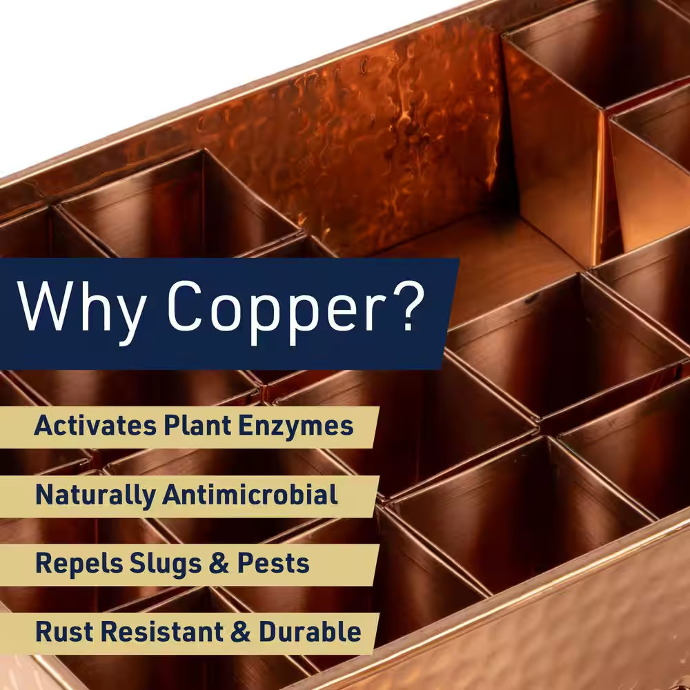 Copper Metal Seed Starter Tray