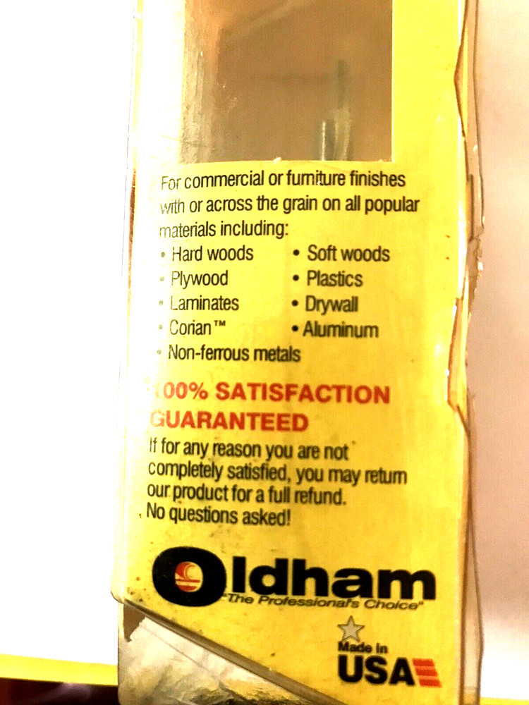 OLDHAM # 140-4-FTBS SOLID CARBIDE FLUH & BEVEL 1/4" ROUTER BIT - SHIPS FREE