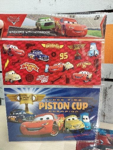 Disney Pixar Cars Stickers and Notebook