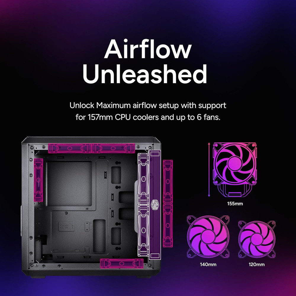 Masterbox Q300L Micro-Atx PC Case – Compact Matx Computer Case with Magnetic Dus