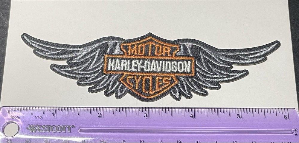 6” Harley Davidson Motorcycles Big Wings Iron On Patch
