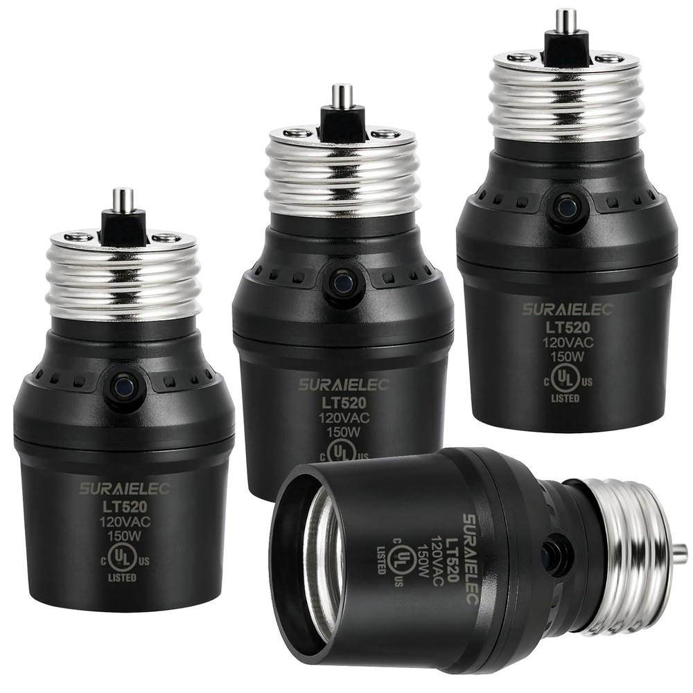 SURAIELEC Light Sensor Socket, Dusk to Dawn Sensor Socket, Adjustable Sensor ...