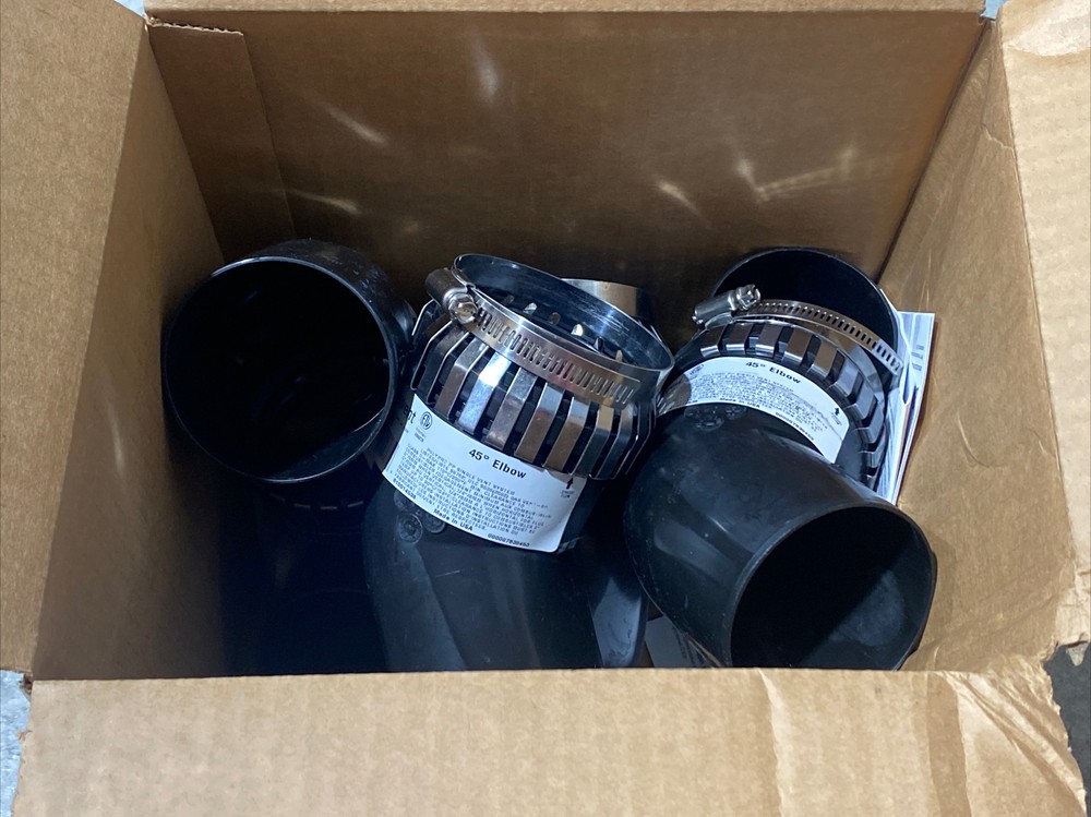 DuraVent PolyPro 3PPS-E45BC - 3" Single Wall PP - Elbow 45 Degree UV Black Qty:6