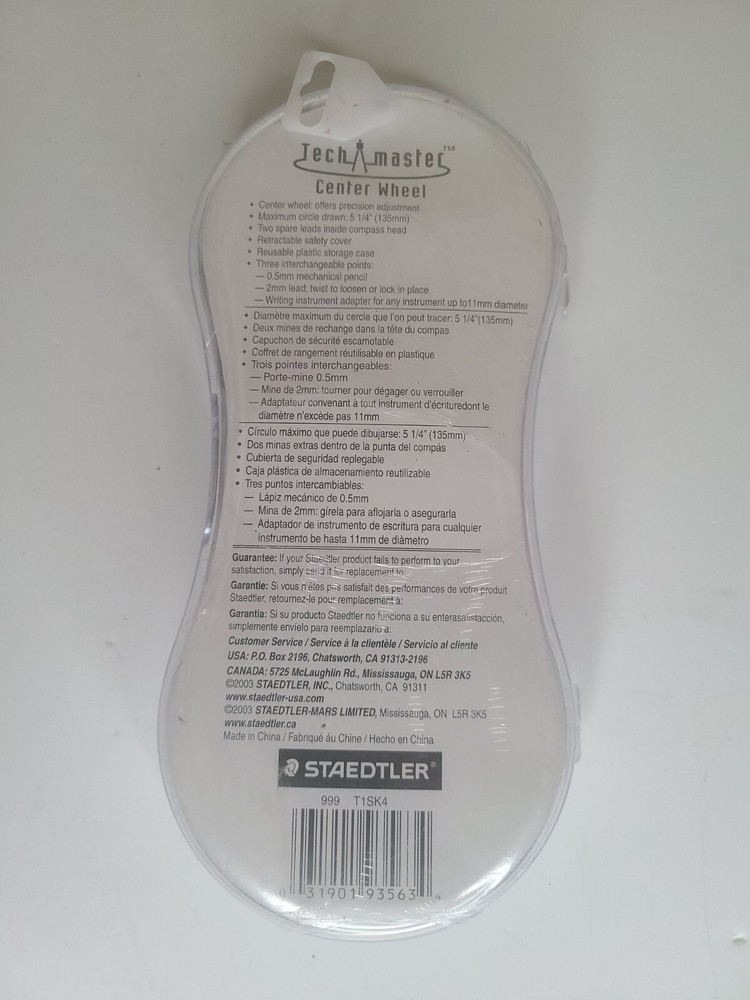 STAEDTLER Tech Master CENTER WHEEL - Drafting Tool, Compass - NEW!