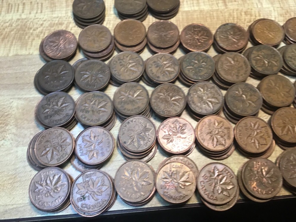 1937-2012 Canada Cents/Pennies, 76 different, With 1947 Maple Leaf, Missing 1988