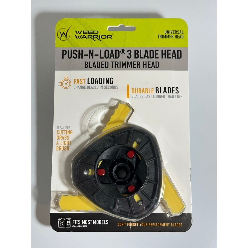 Weed Warrior Universal Push-N-Load 3 Blade Head Weed Wacker Replacement