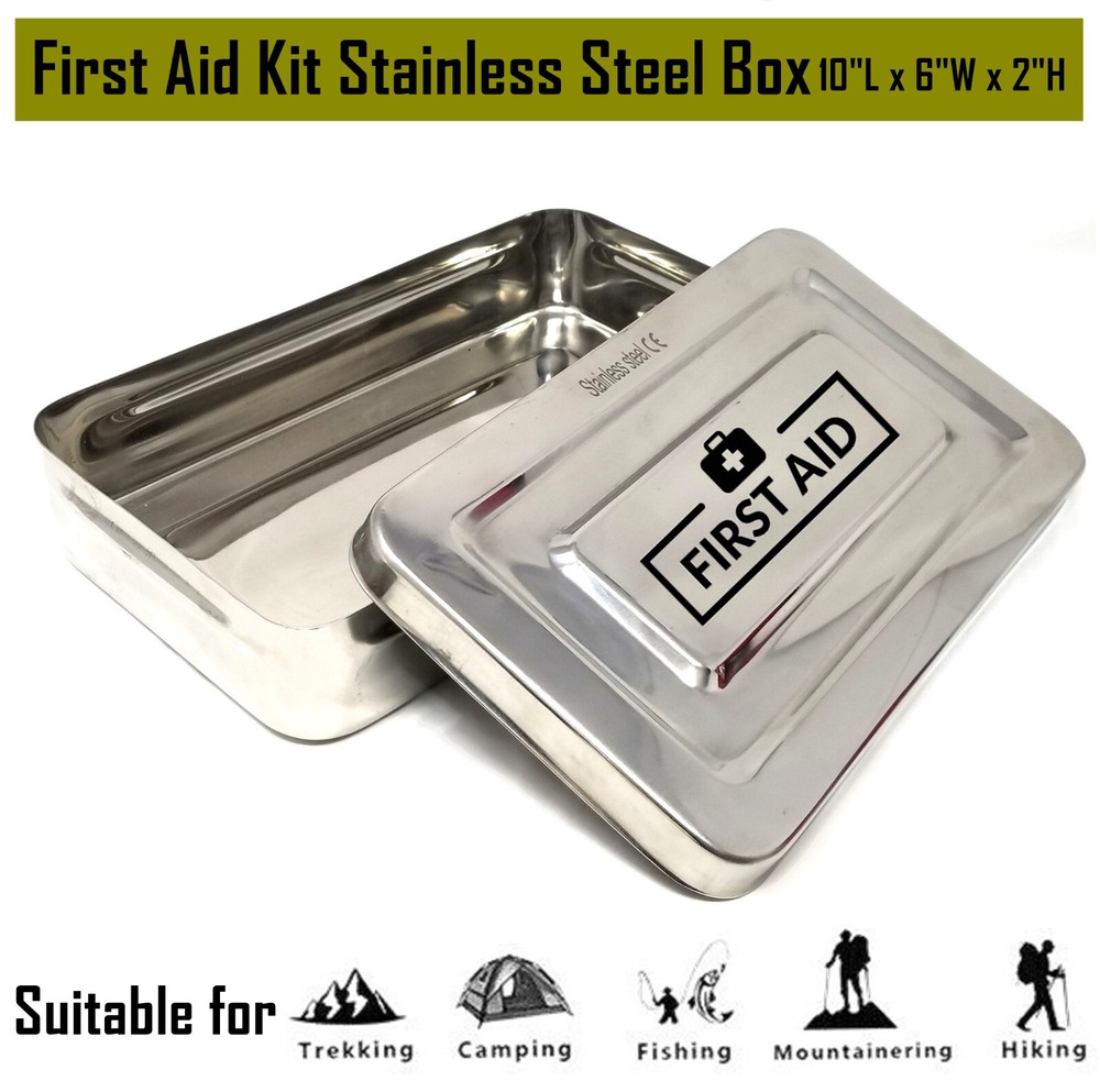 First Aid Box #10 Metal Unitized Kit Empty