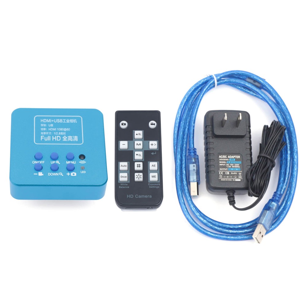 HD 1080p Industrial Digital Video Camera with Remote Control & USB Connectivity