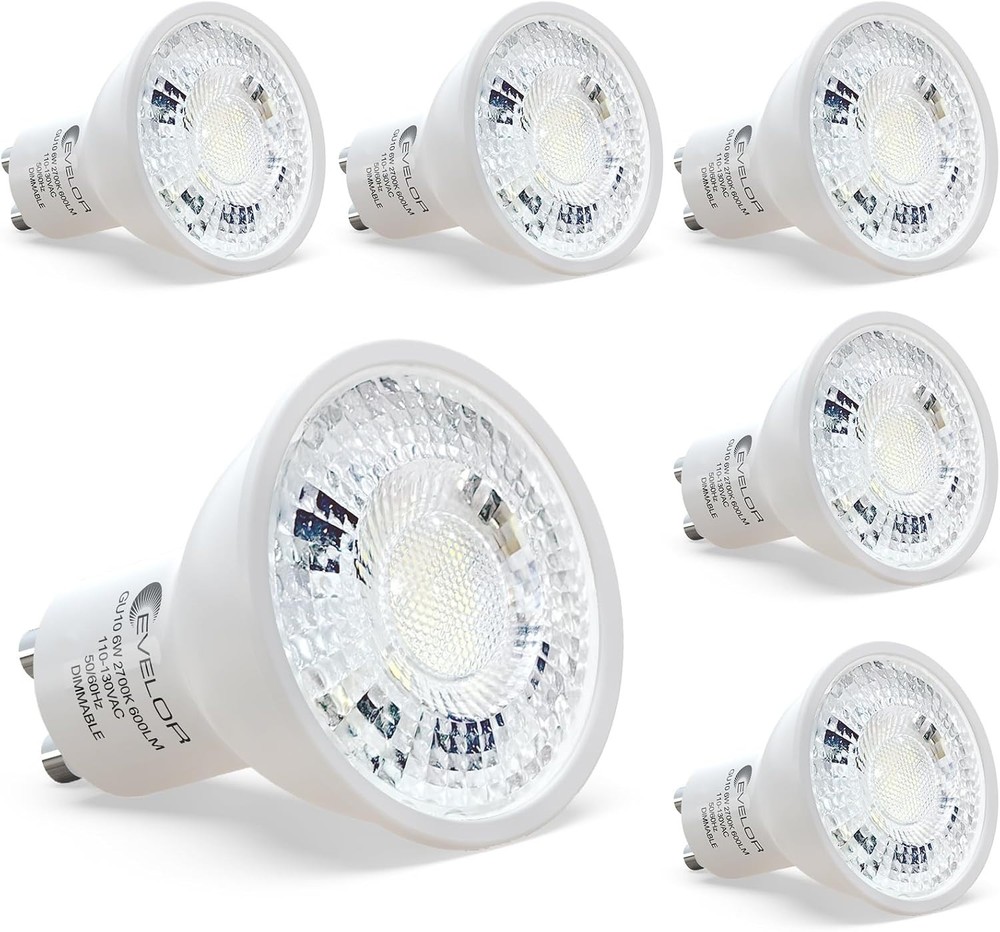 GU10 LED Bulbs Dimmable 2700K Warm White Track Lighting 40W Equivalent 6 Pack