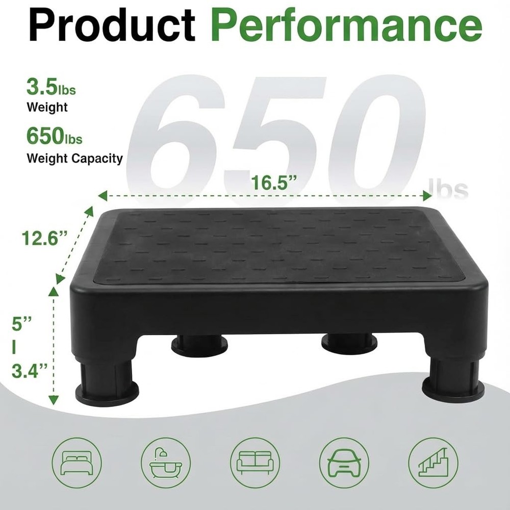 COOL-ANGLE Adjustable Step Stool High Beds SUV Non-Slip Mobility Platform Senior