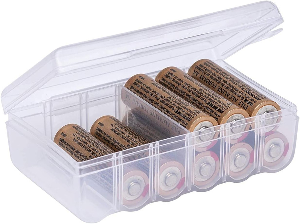 AA Battery Storage Organizer Case - Holds 12 Batteries